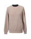 Cashmere Pullover gerippt mit Rundhals 4-fädig