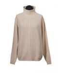 Cashmere Pullover mit Design und Stehkragen