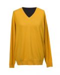 Cashmere Pullover V-Ausschnitt mit gerippten Abschlüssen