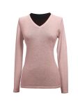 Cashmere Feinstrick-Pullover mit V-Ausschnitt