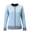 Cashmere Strickjacke mit Rundhals