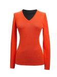 Cashmere Feinstrick-Pullover mit V-Ausschnitt