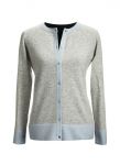 Cashmere Strickjacke mit Rundhals